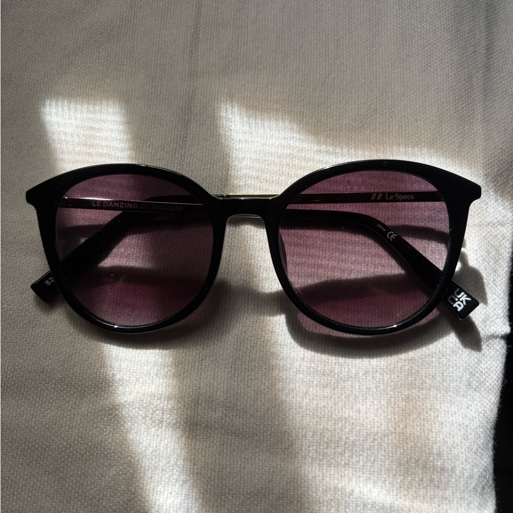 Le Specs Black and Purple Sunglasses